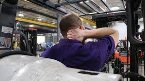 Toyota forklift operator experiencing pain in their neck and back